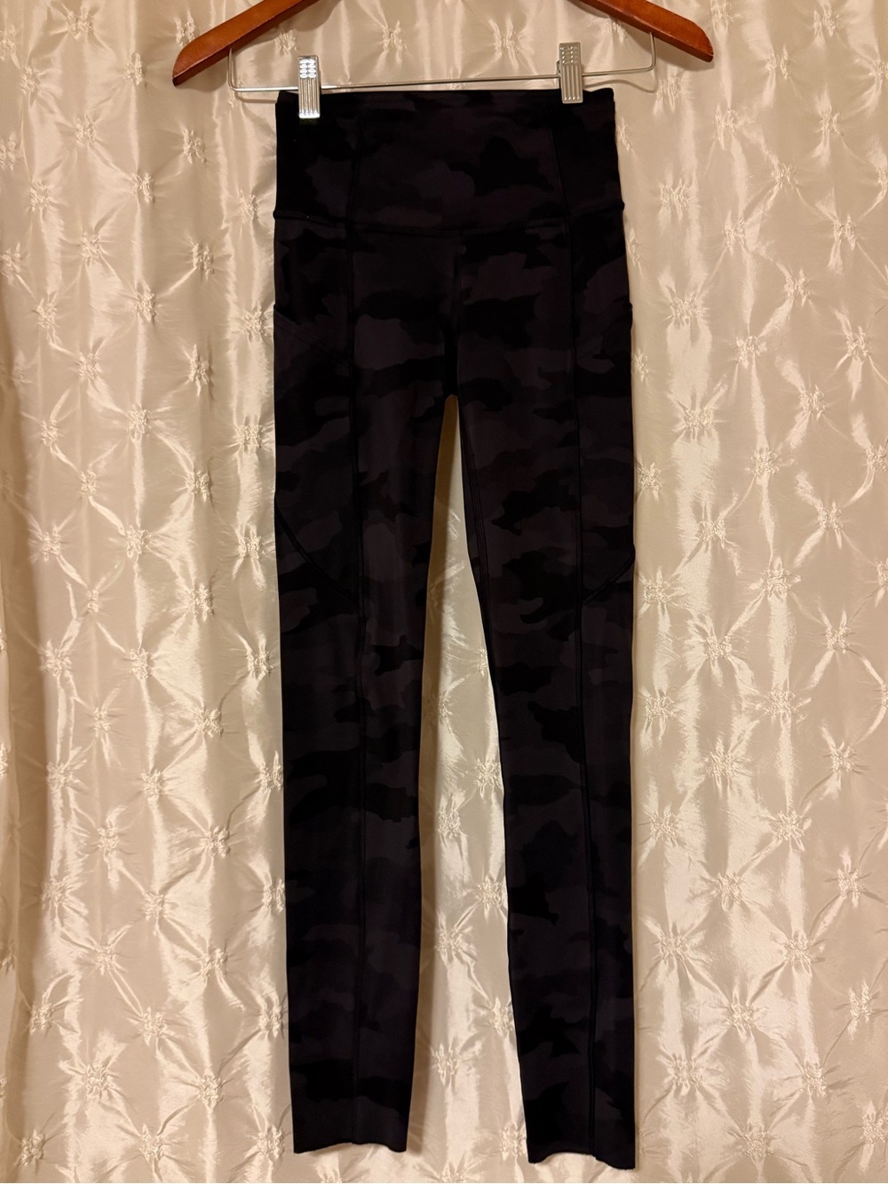 Lululemon Fast and Free Tight Leggings Non-Reflective Camo Deep Coal Black - Picture 5 of 14